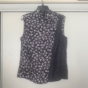 🆕Rebecca Taylor Floral and Polka Dot Sleeveless Top